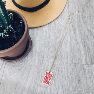 Make Love Not War Necklace